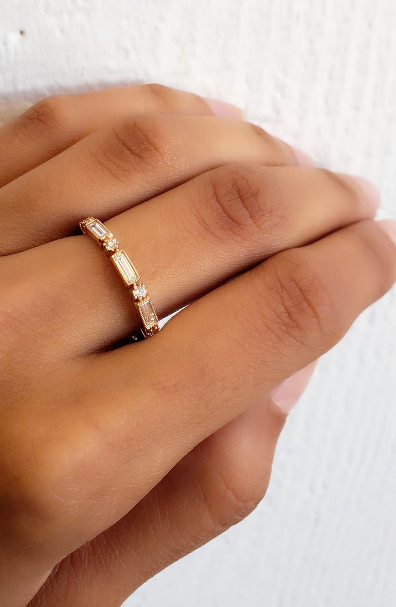 Sethi Couture Silhouette Baguette Diamond Ring, Alternate, color, 
