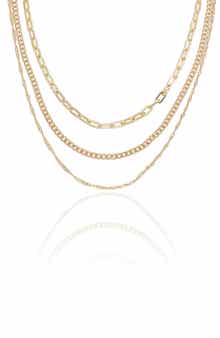 Mixed Links Layered Necklace