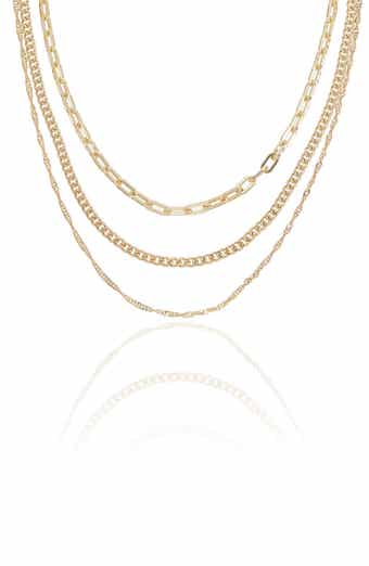 Mixed Links Layered Necklace
