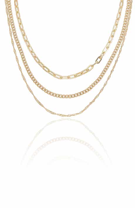 Mixed Links Layered Necklace