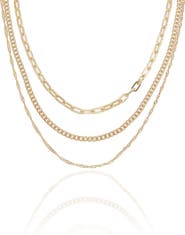 Ettika Mixed Links Layered Necklace