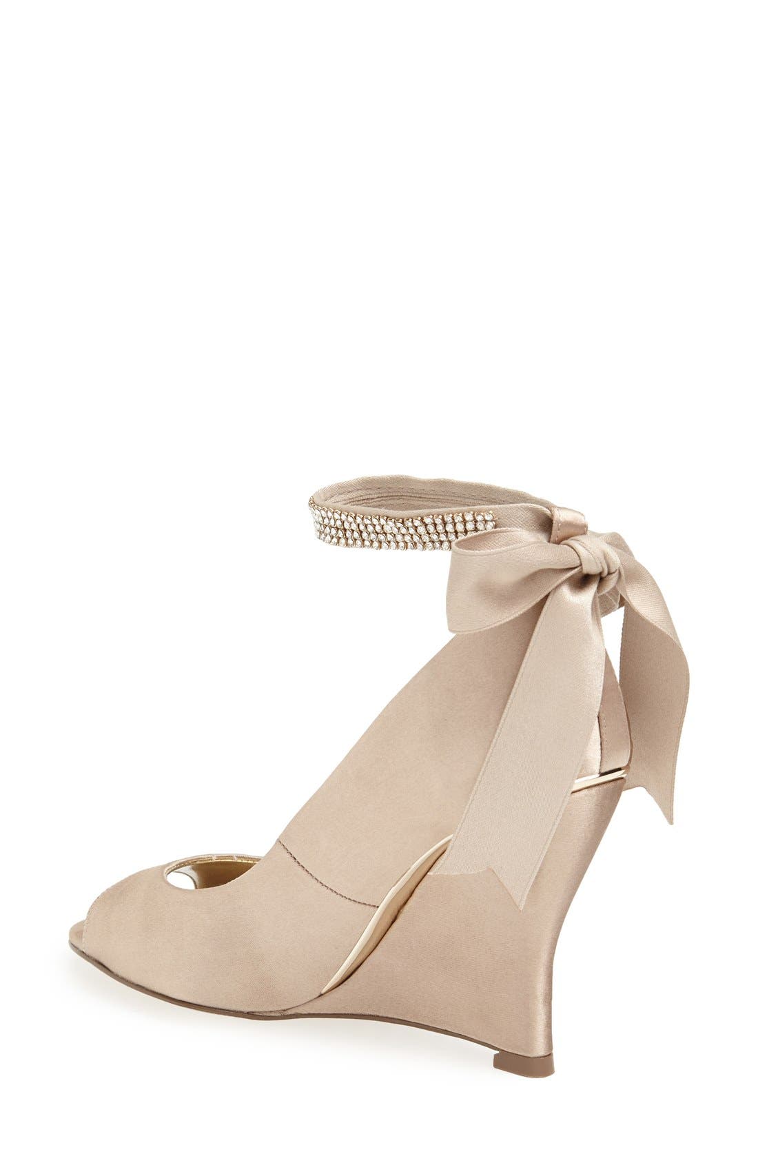 Nina 'Emma' Crystal Embellished Ankle Strap Pump, Alternate, color, 