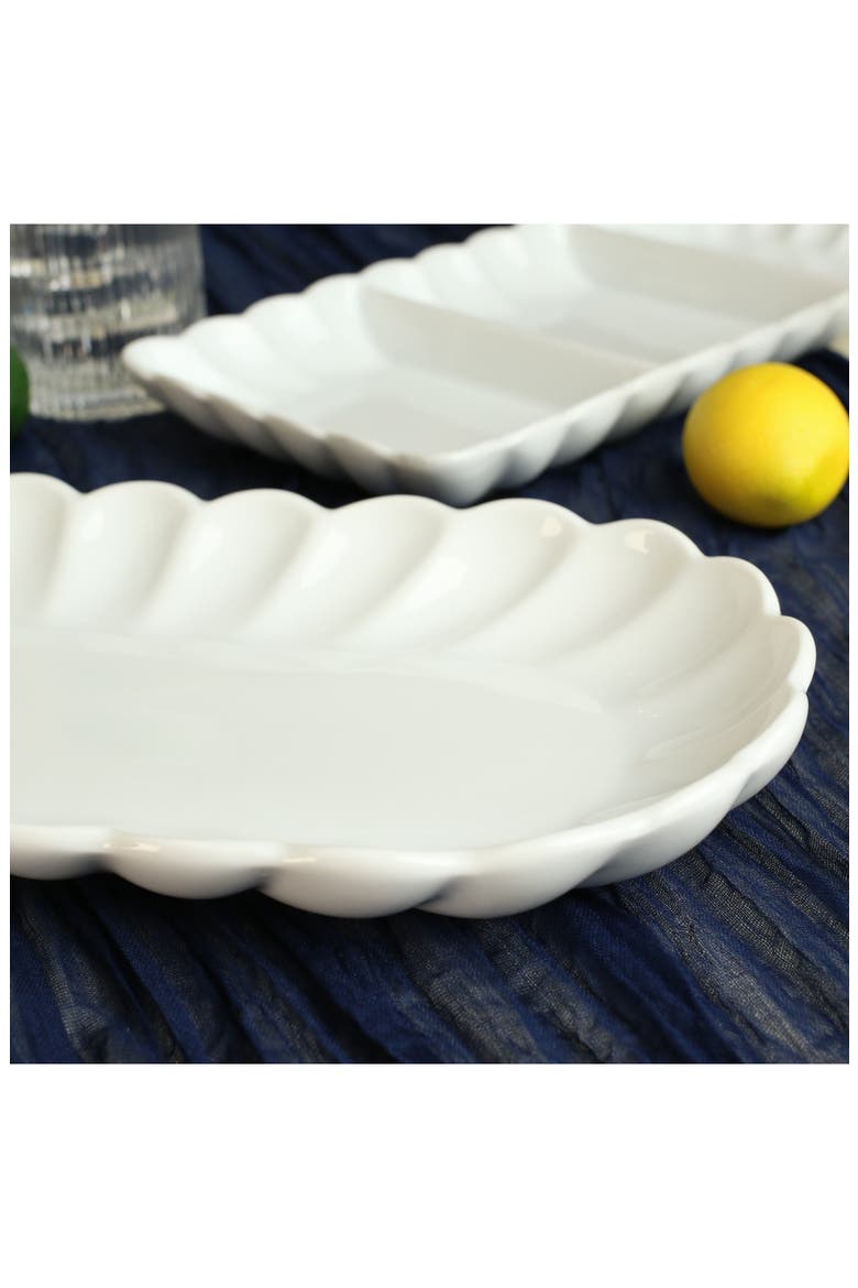Petal 2-Piece Serving Dishes, Alternate, color, WHITE