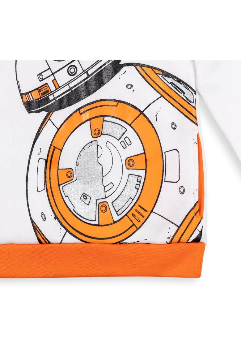 Fleece Pullover Hoodie, Alternate, color, White Orange BB8