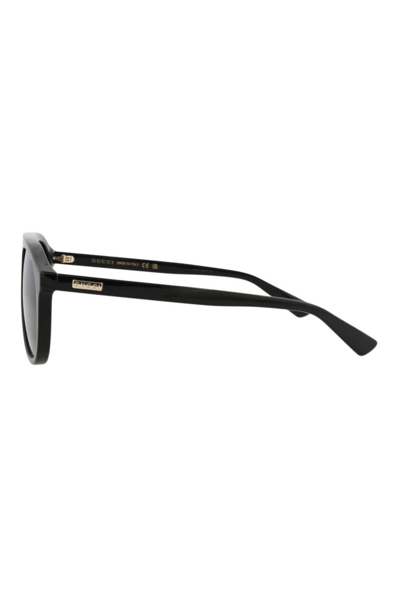 54mm Aviator Sunglasses, Alternate, color, BLACK BLACK GREY