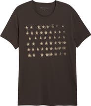 John Varvatos Stars Raw Edge Graphic T-Shirt