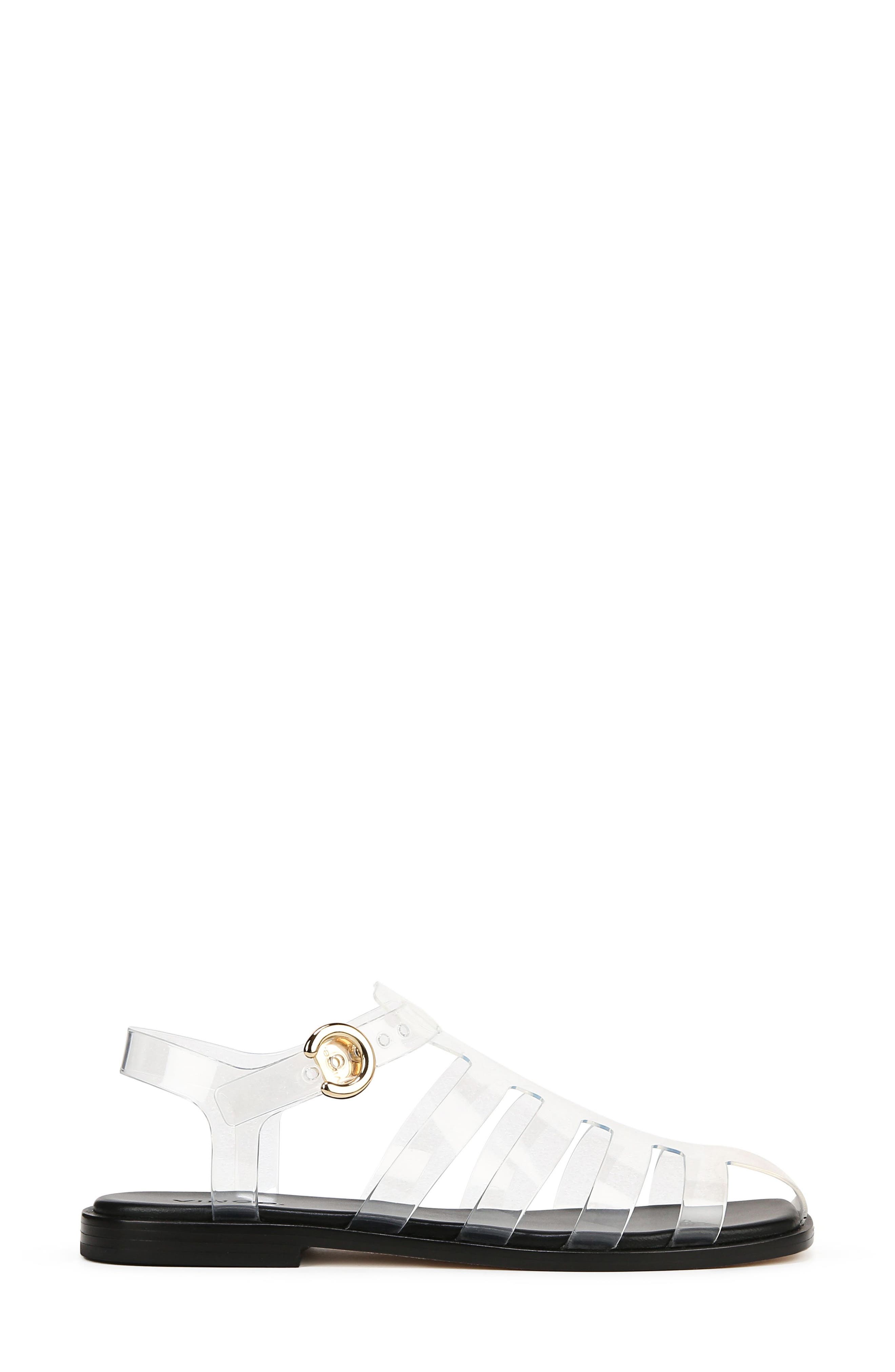 Vince Melina Jelly Ankle Strap Fisherman Sandal, Alternate, color, Clear