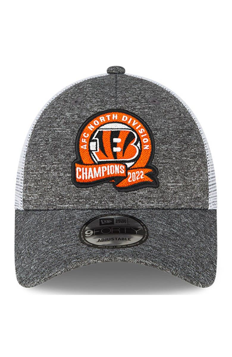 New Era Men's New Era Heather Gray Cincinnati Bengals 2022 AFC North Division Champions Locker Room 9FORTY Adjustable Hat, Alternate, color, 
