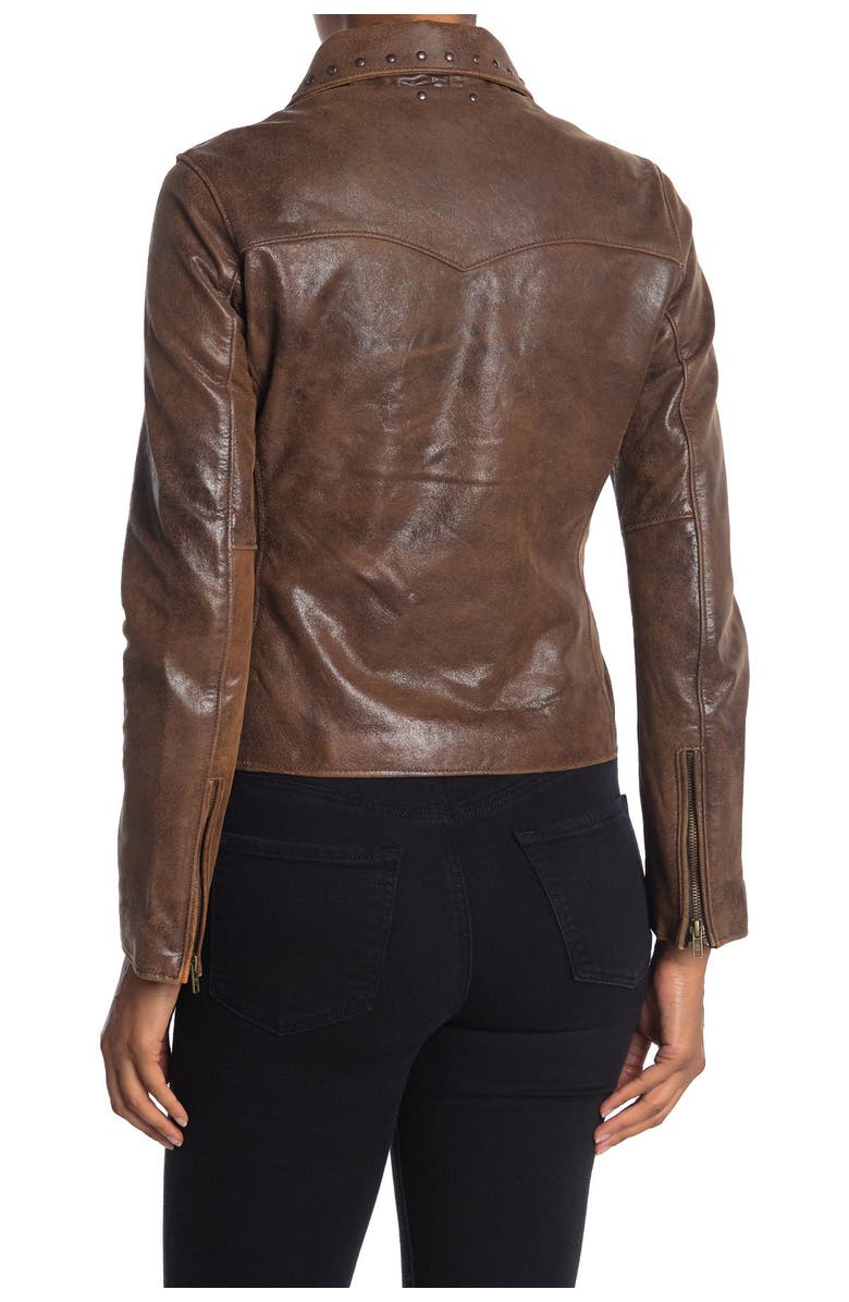 Frye Vintage Stud Biker Jacket, Main, color, 