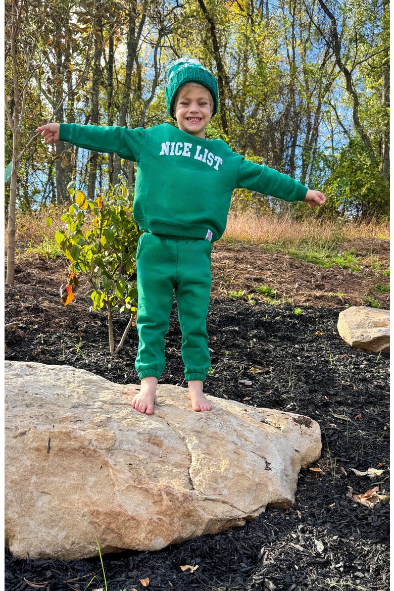 Nice List Sweatshirt, Alternate, color, Green