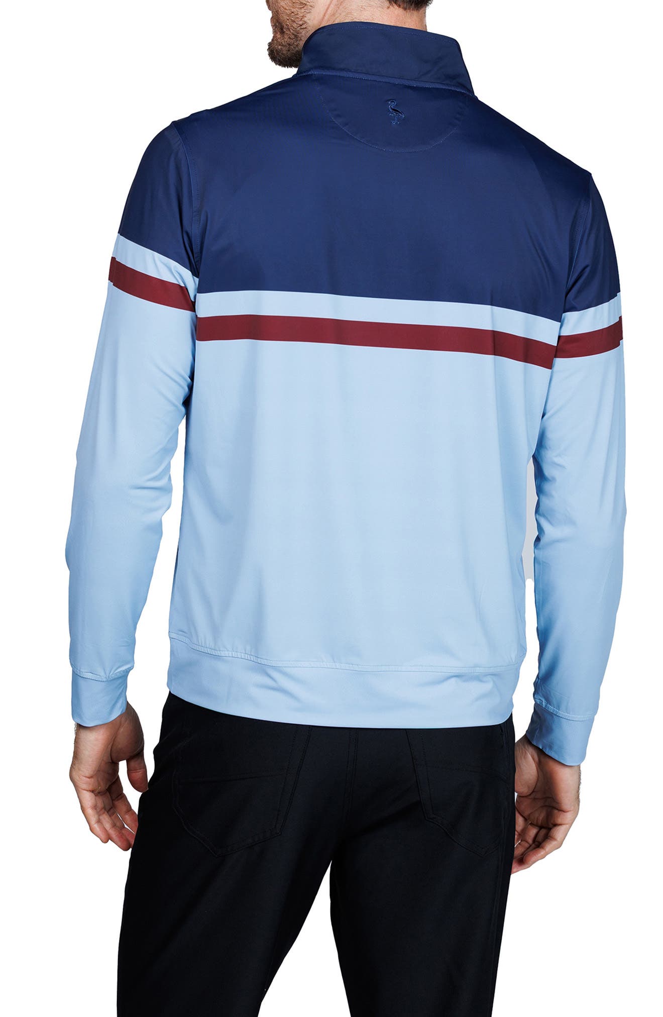 Engineered Stripe Performance Quarter-Zip Polo - image 2