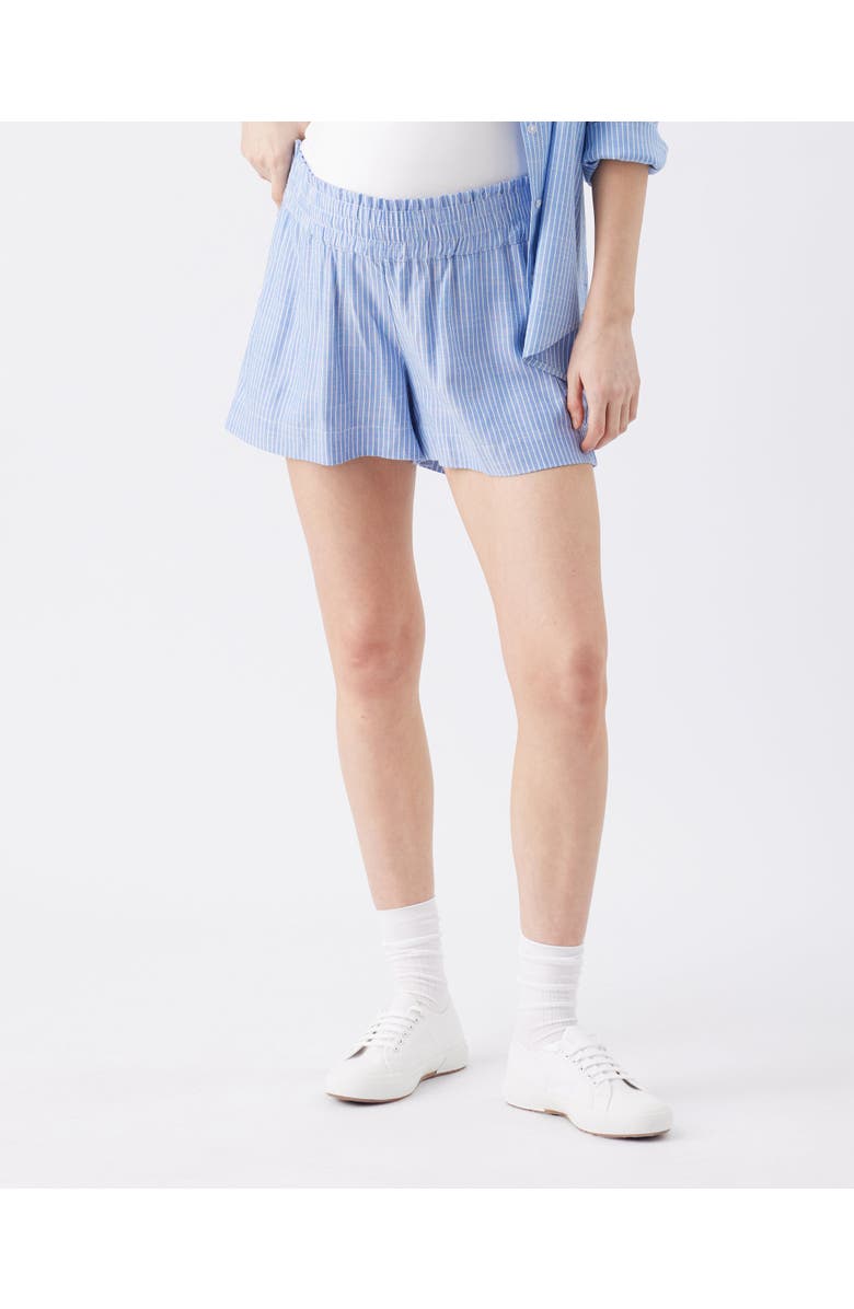 Ripe Maternity Abby Stripe Short, Alternate, color, Blue / White