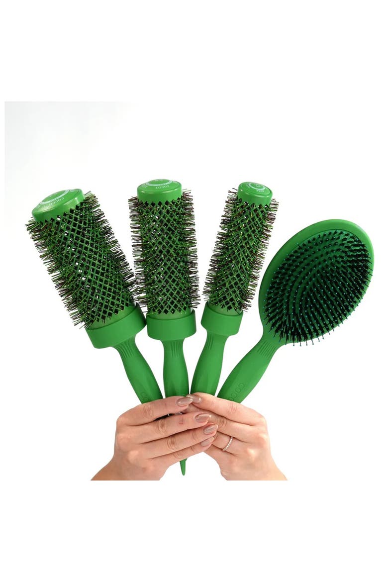 Aura 4-Piece Brush Set, Alternate, color, GREEN