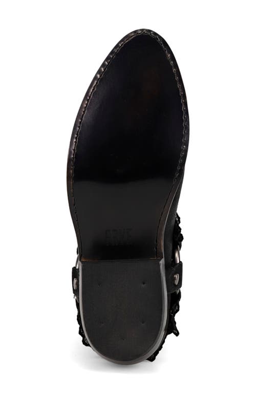 Frye Billy Ruffle Harness Bootie In Black