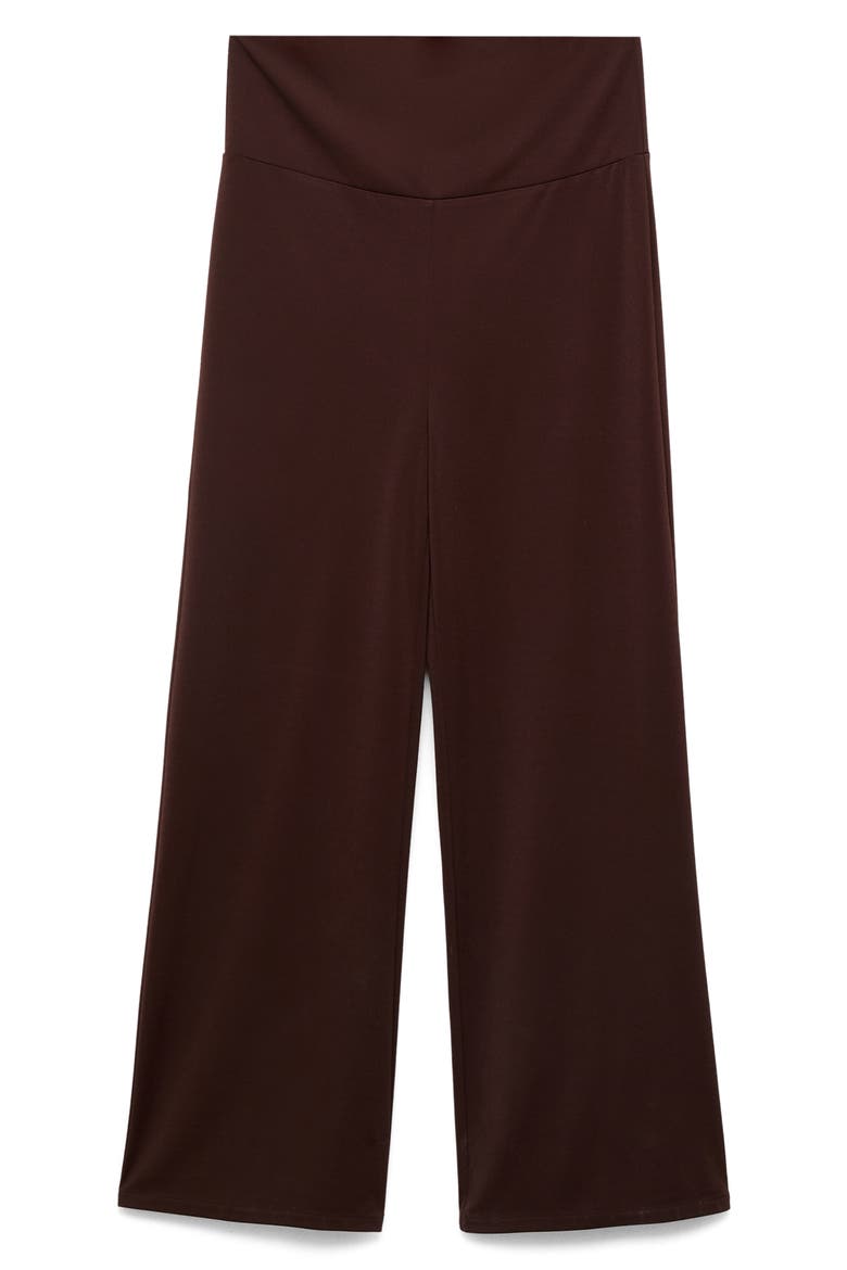 Fine Knit Wide Leg Maternity Pants, Alternate, color, CHOCOLATE