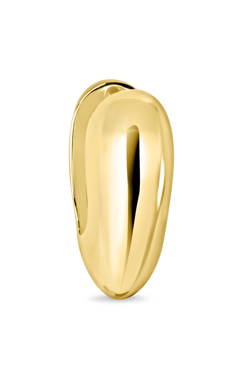 14k Gold Heart Huggie Earrings, Alternate, color, 14KY