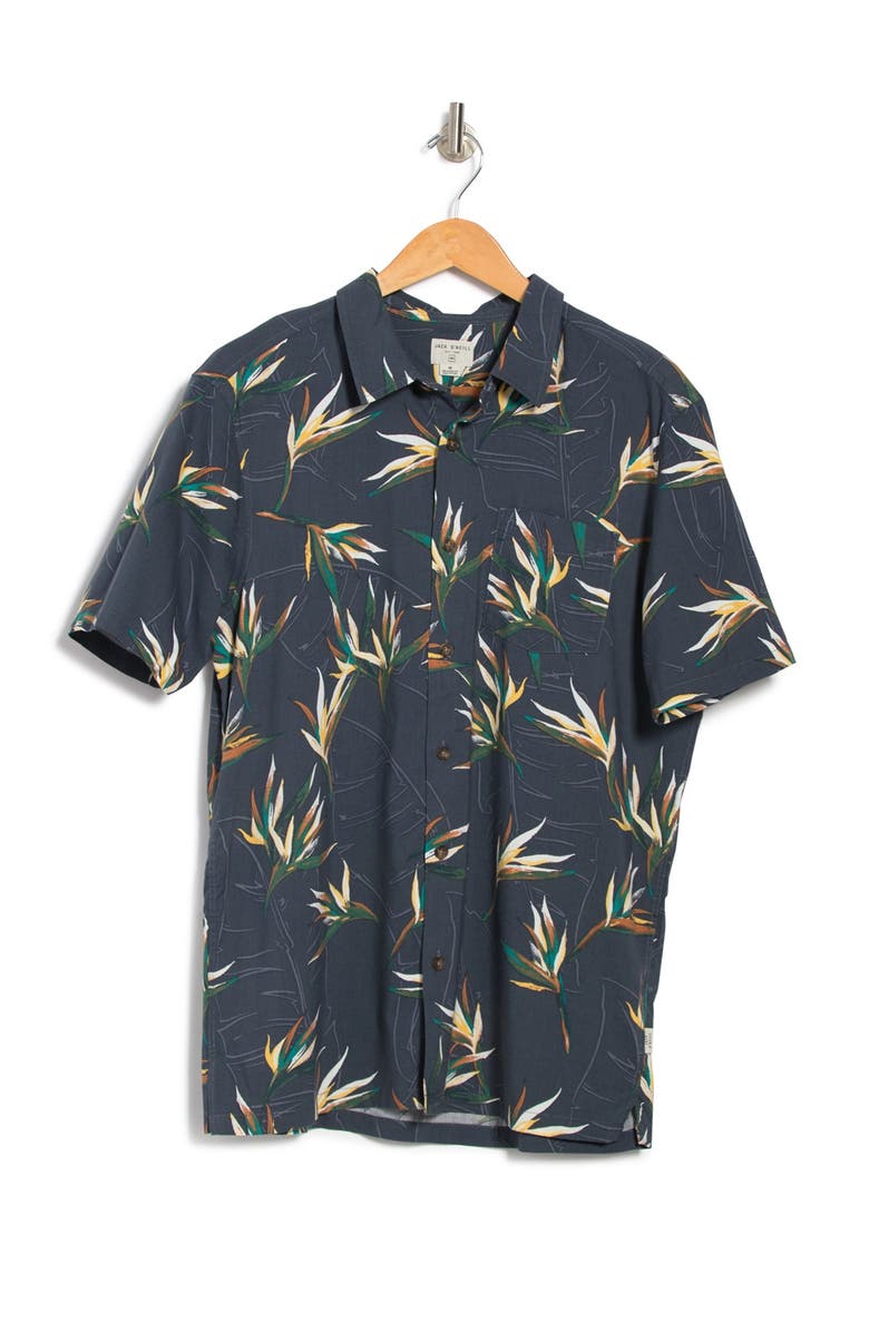 Jack O'Neill Radcliffe Birds of Paradise Printed Regular Fit Shirt, Alternate, color,