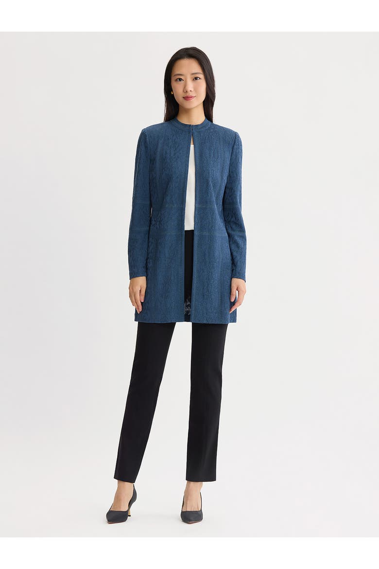 Heritage Tonal Floral Burnout Knit Jacket, Alternate, color, Stardust