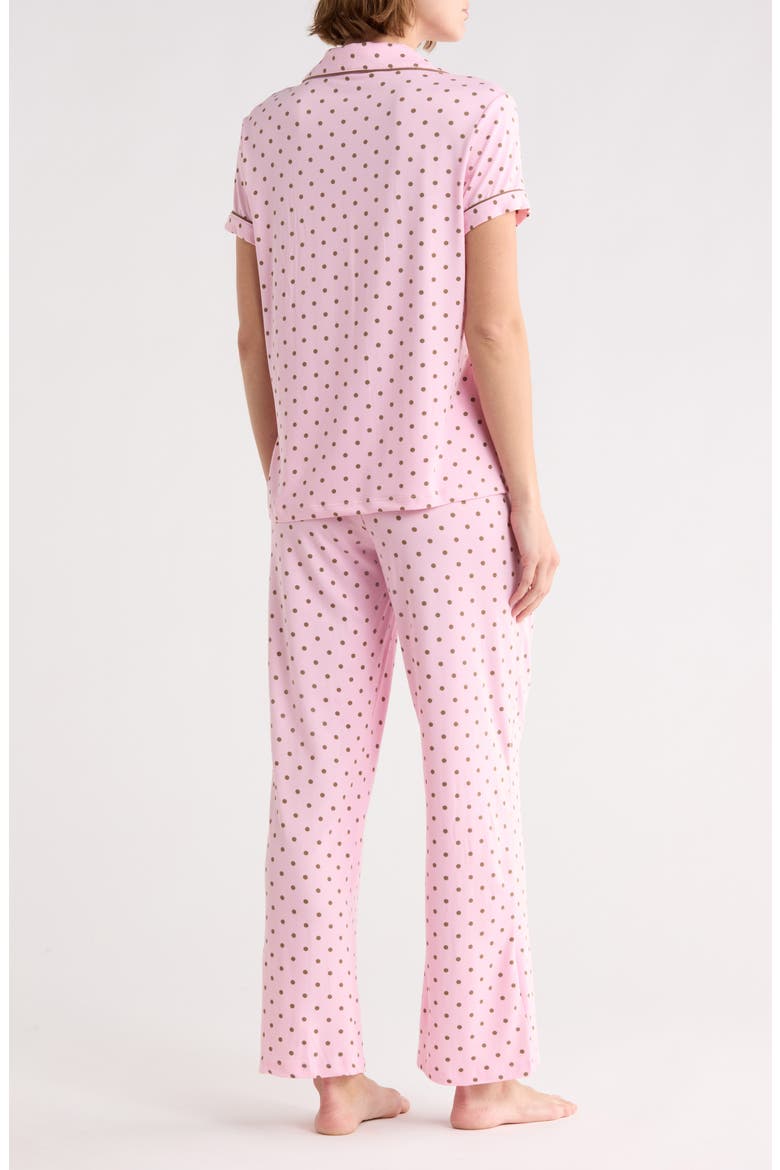 Ginnie Long Pajamas, Alternate, color, BROWN DOT ON PINK