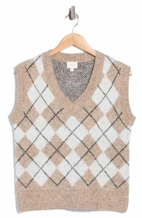 V-Neck Argyle Vest