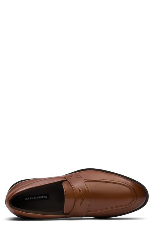 Wolf & Shepherd Men's Closer Leather Penny Loafers In Brown Loafer