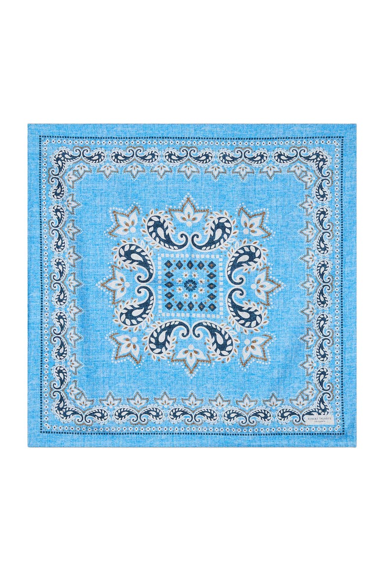 Harmon Reversible Floral Paisley Neckerchief, Main, color, Light Blue