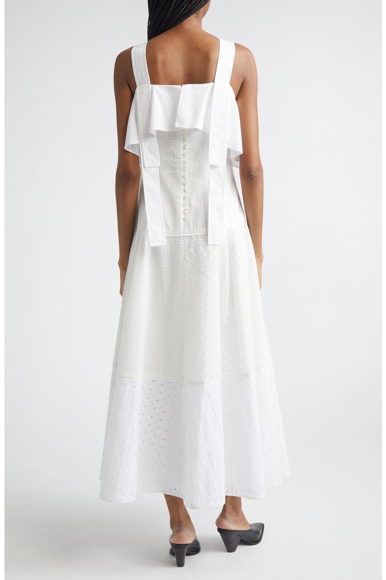 Broderie Anglaise Patchwork Sundress, Alternate, color, WHITE