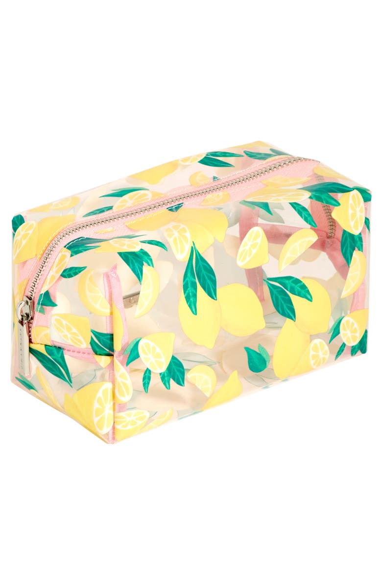 Skinnydip Life & Lemons Makeup Bag, Alternate, color, 
