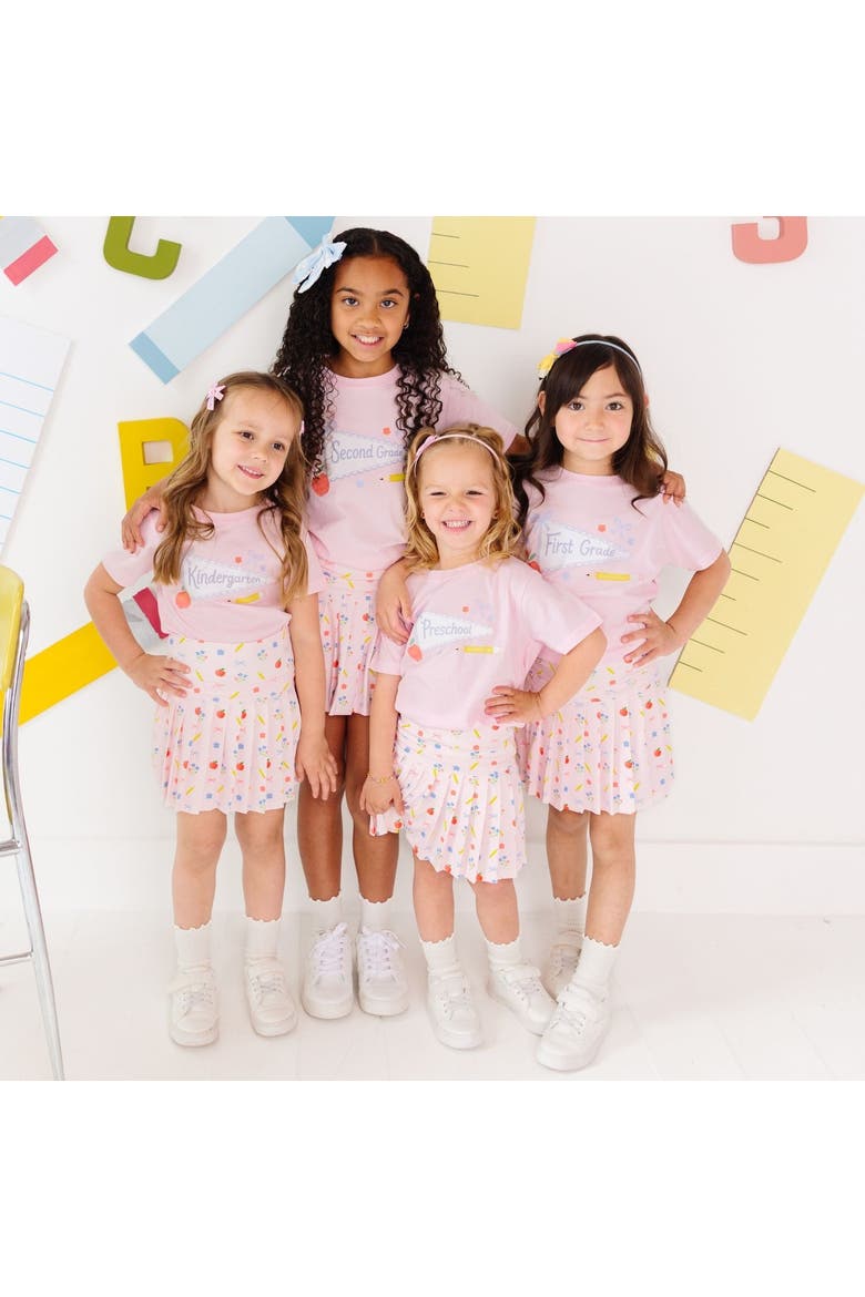 Second Grade Pennant Short Sleeve T-Shirt, Alternate, color, Ballet Pink