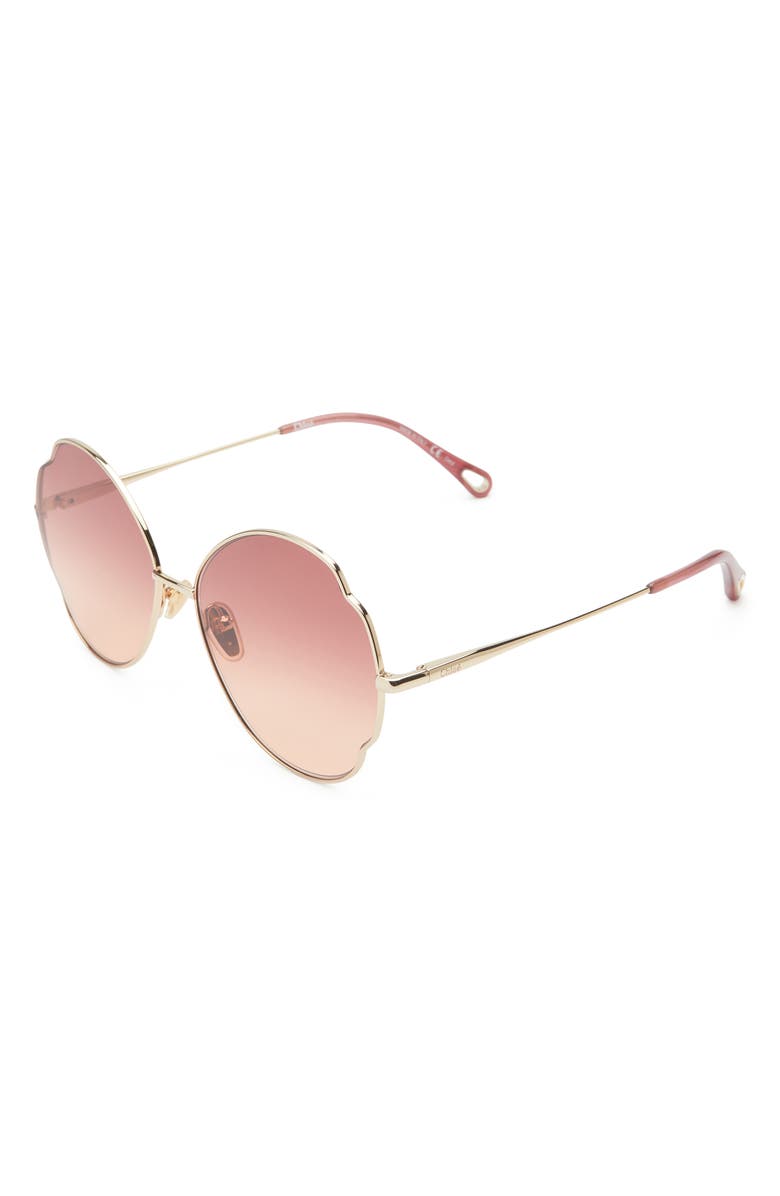 Chloé Core 60mm Round Sunglasses, Alternate, color, 