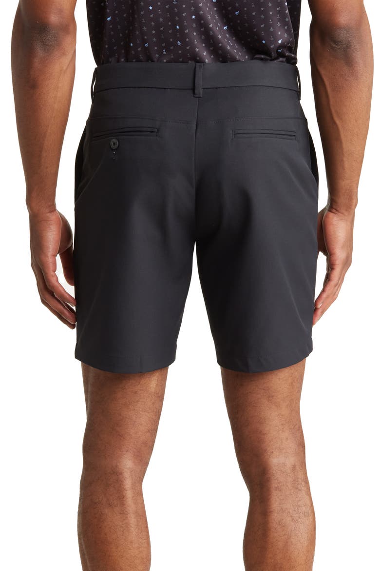 9-Inch Solid Flat Front Golf Shorts, Alternate, color, CAVIAR