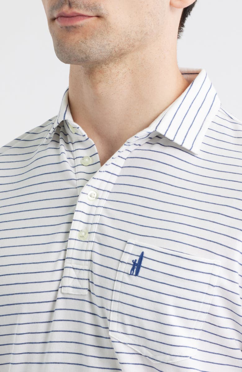johnnie-O Ryan Stripe Polo, Alternate, color, White