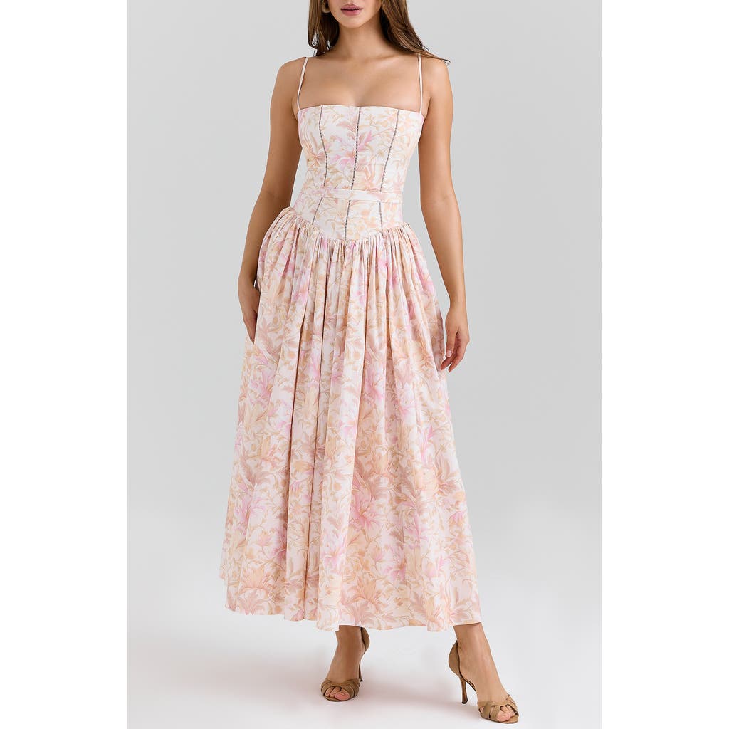 House Of Cb Ysabella Floral Maxi Sundress In Pink
