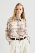 Brunello Cucinelli Macrocheck print shirt