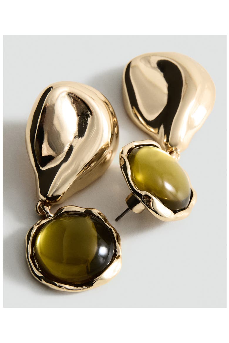 Mixed Resin Drop Earrings, Alternate, color, GOLD