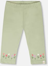 Deux par Deux Organic Cotton Jersey Slim Fit Floral Capri