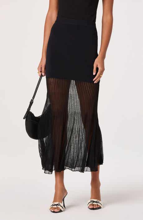 Contrast Knit Skirt