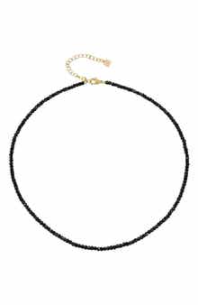 Black Spinel Beaded Necklace