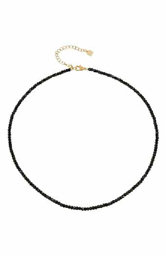 Black Spinel Beaded Necklace