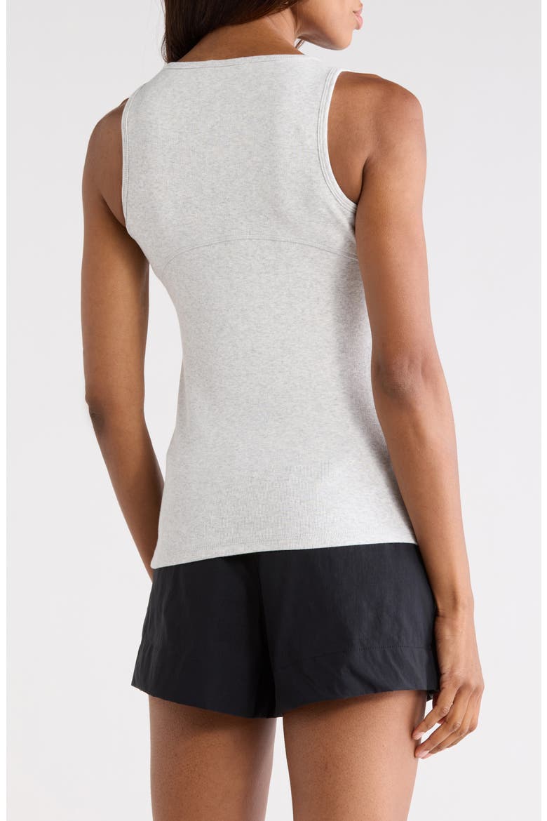 Mellie Ribbed Tank, Alternate, color, HEATHER GREY