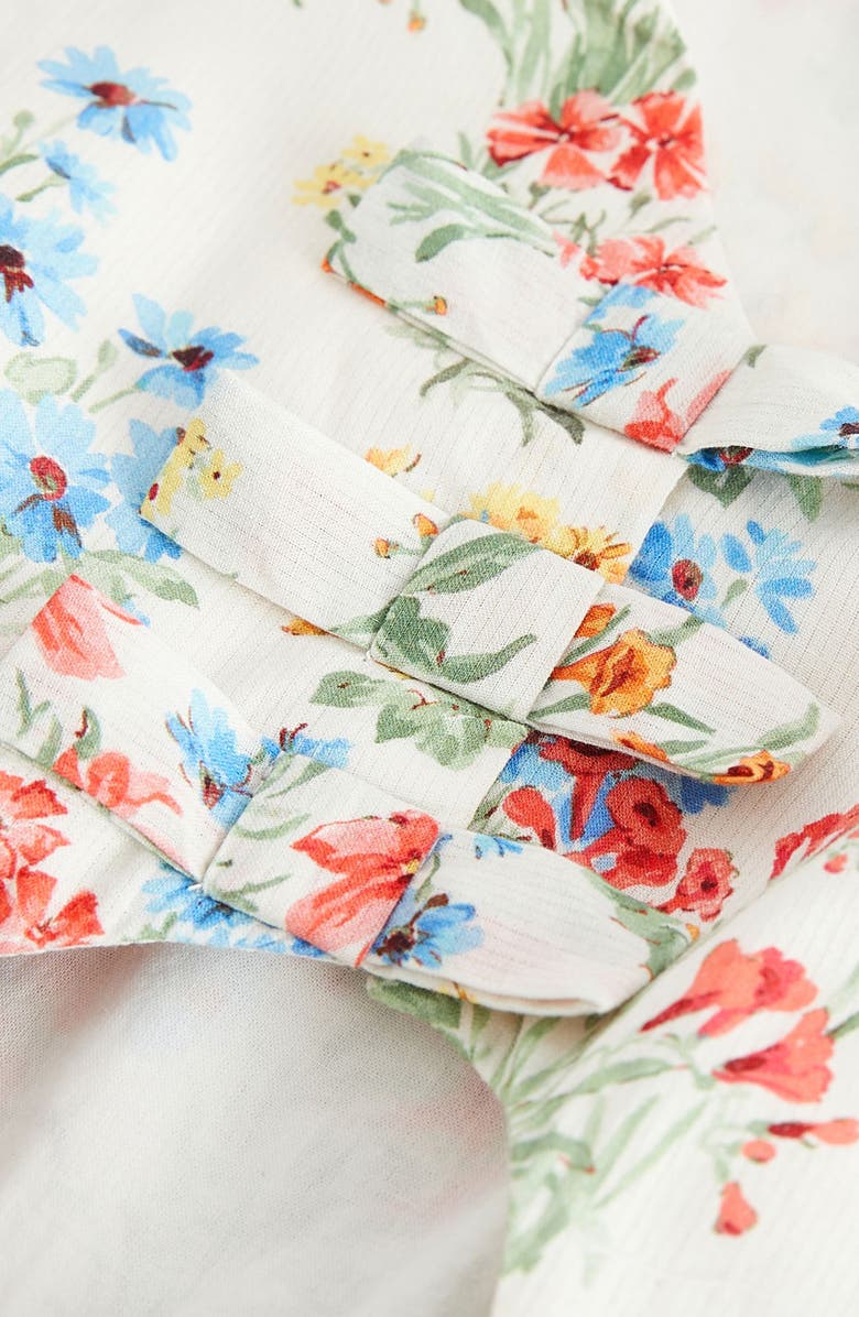 Laura Ashley Kids' Floral Bouquet Puff Sleeve Dress, Alternate, color,