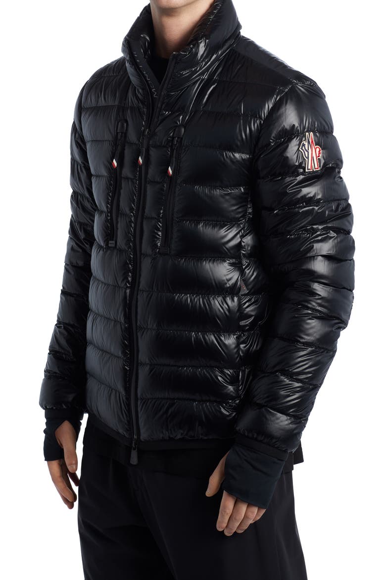 Water Repellent Down Puffer Jacket, Main, color, BLACK