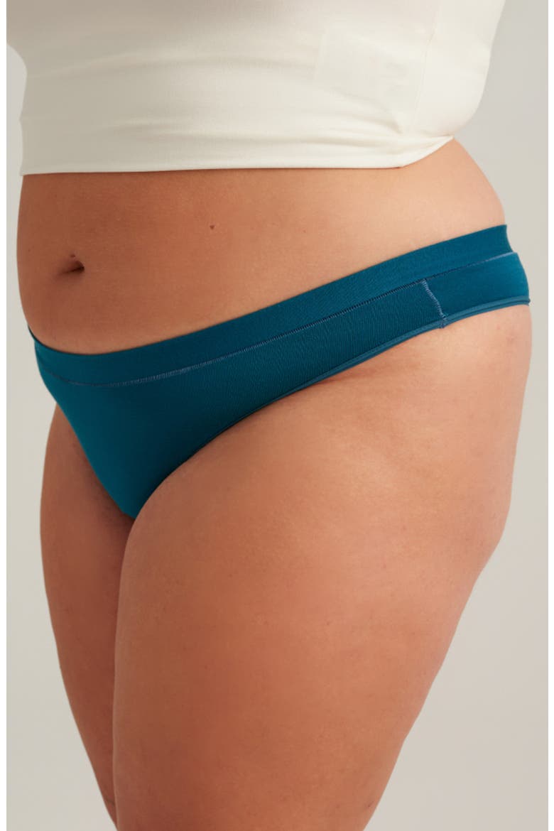 Period & Leakproof Light Absorbency Comfort Thong, Alternate, color, DEEP MARINE