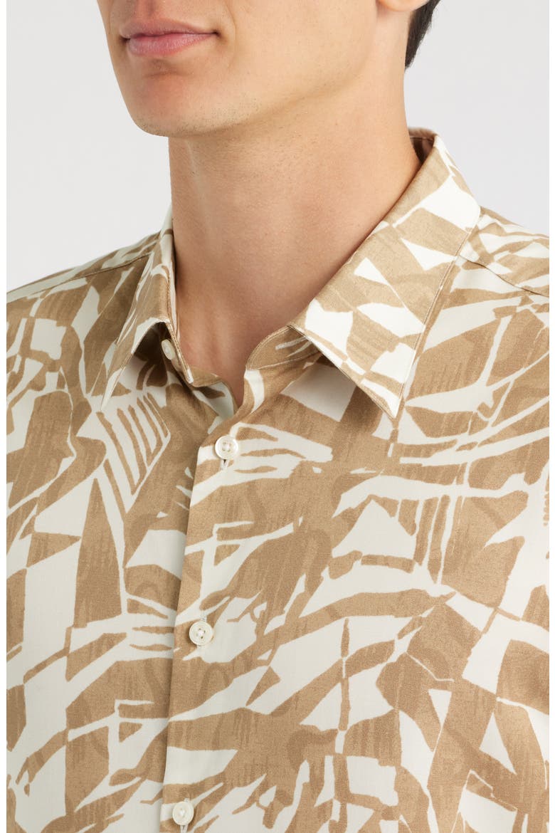 Irving Short Sleeve Button-Up Shirt, Alternate, color, FRESH KHAKI MULTI