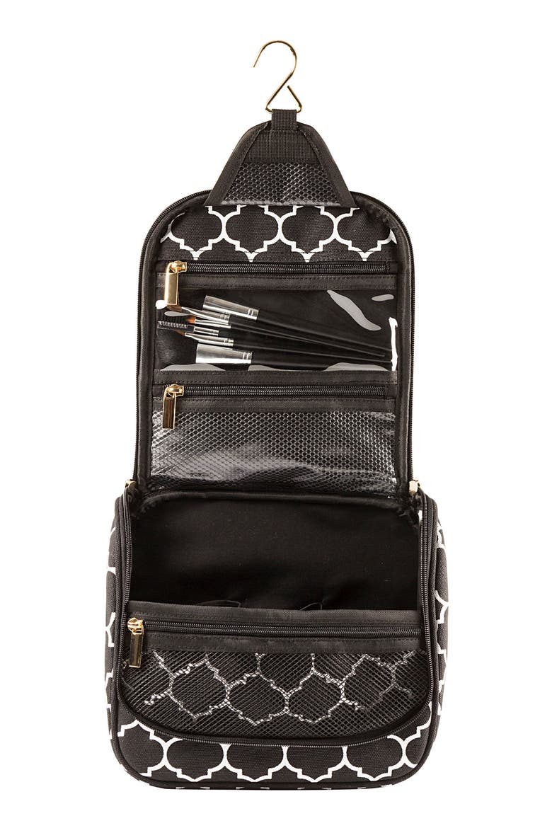 Monogram Travel Kit, Alternate, color, BLACK
