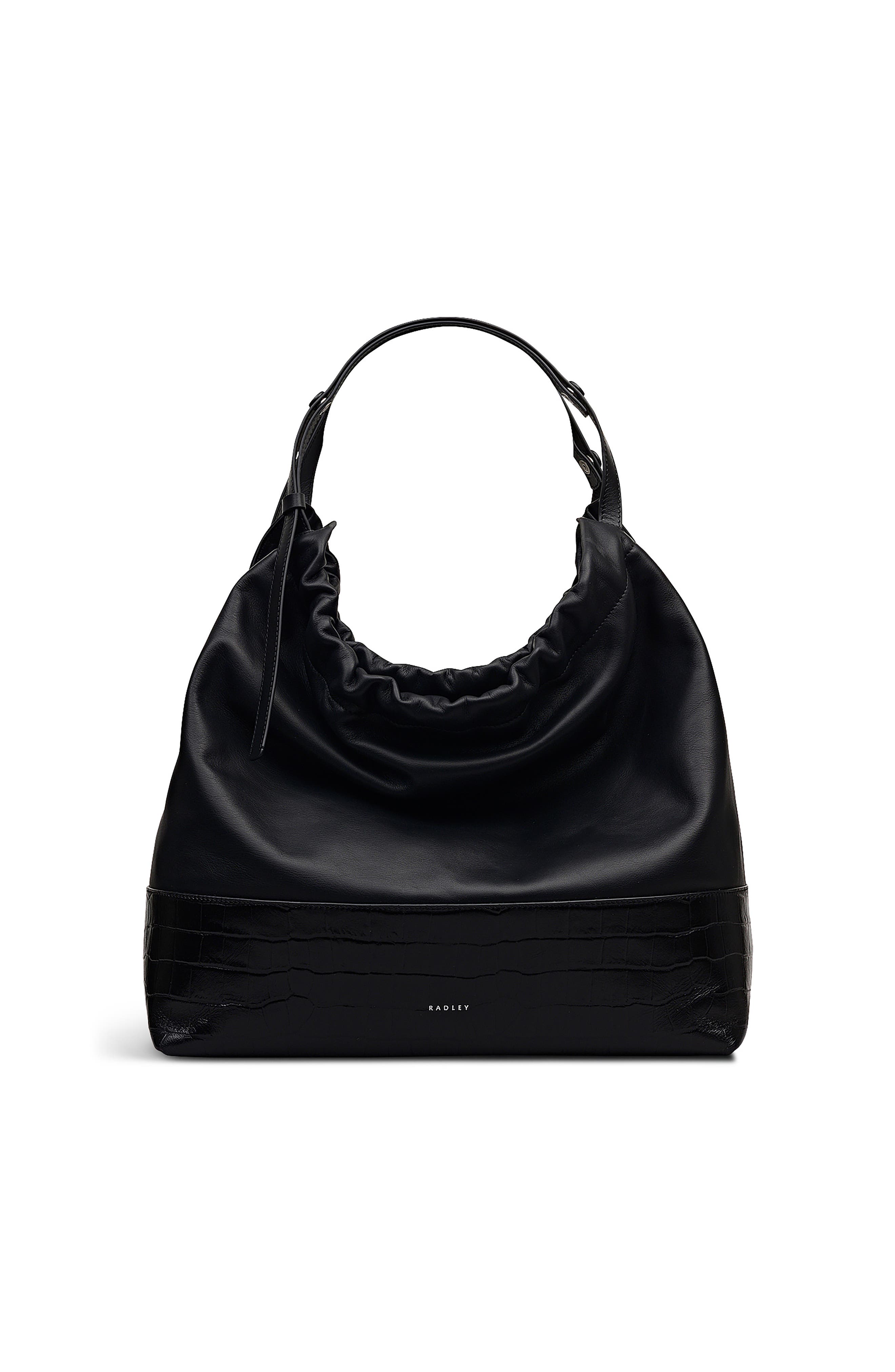 Radley The Portobello Large Drawstring Shoulder Bag, Main, color, Black