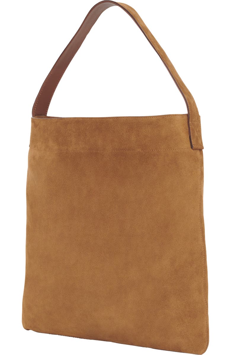 GERARD DAREL Lady GD Suede Tote Bag, Alternate, color, Wheat