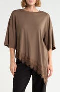 Renee C Lace Hem Assymetric Top