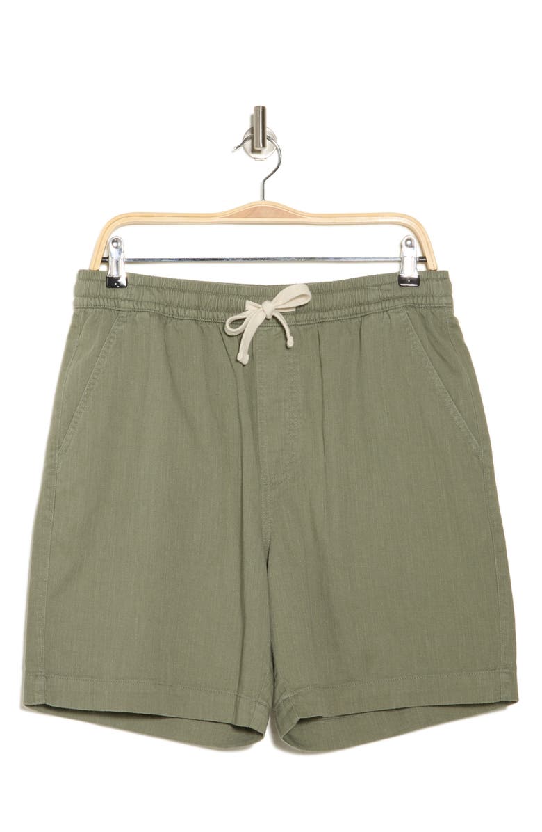 Lucky Brand Slub Drawstring Shorts, Alternate, color, Deep Lichen Green