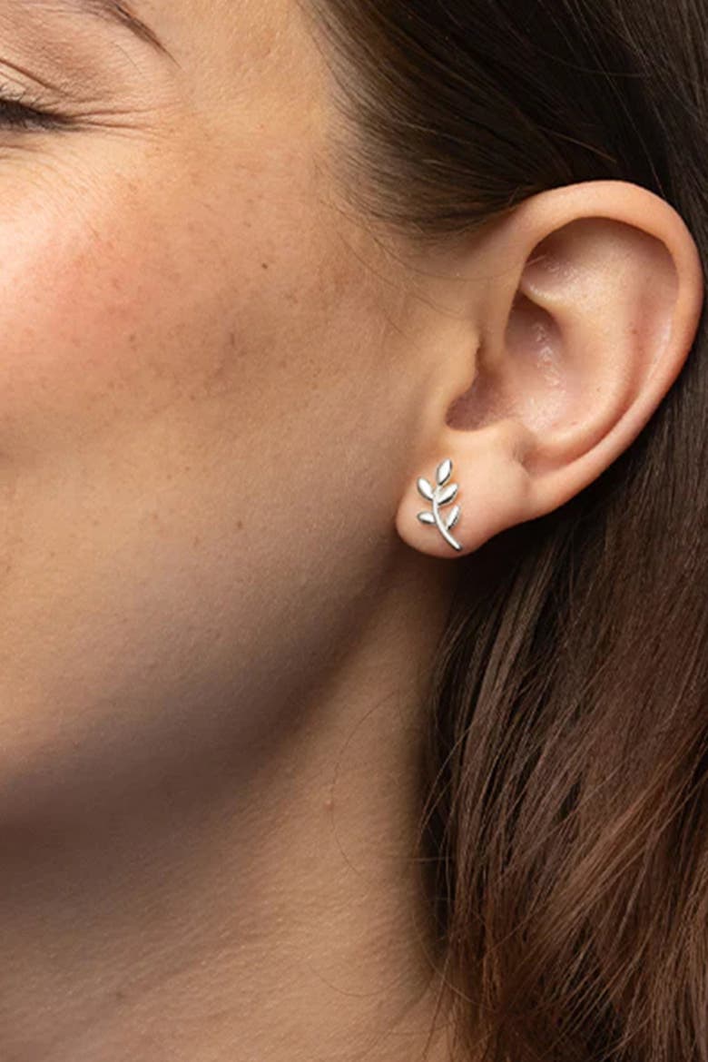 Sterling Silver 18k Gold Plated Olivia Earrings Dainty Daily Wear, Alternate, color, Silver